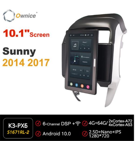 

car audio ownice 720p android 10.0 radio fornissan sunny 2014 - 2021 video auto multimedia head unit 10.1" ips rotatable