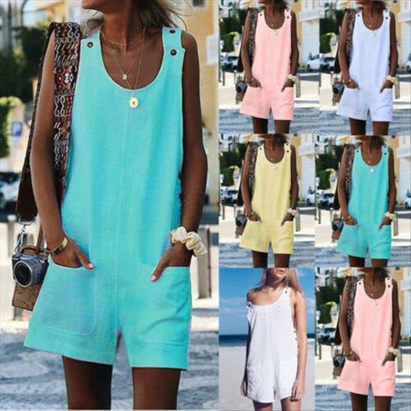 

2021 new women wide leg short pants playsuits bohemian style casual soft jumpsuits ladies bodysuits summer clothing, Black;white