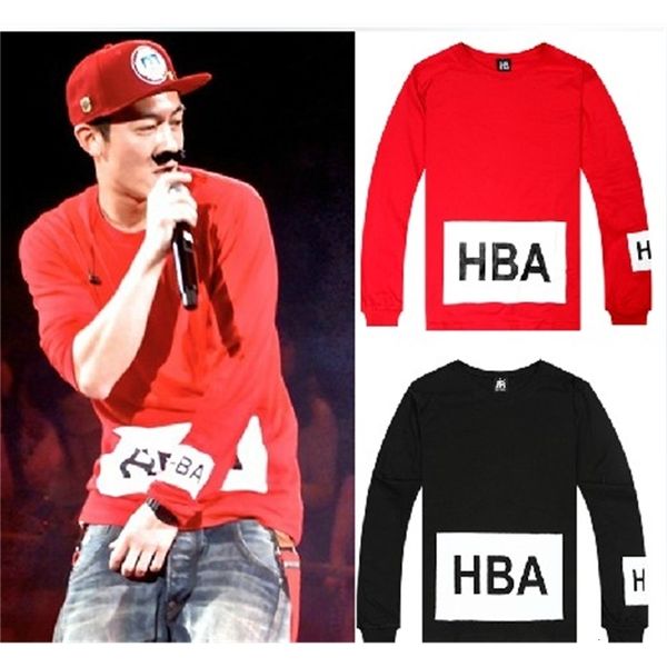 

shipping hba design long sleeve t-shirt hood by air men and women tee shirt hip hop lovers tshirt, White;black