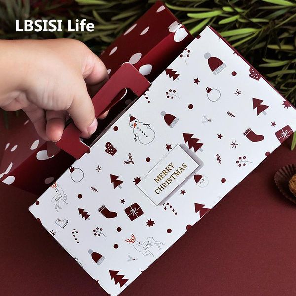 

lbsisi life 10шта 221111cm красного белого рождество ручка переносной бумага box birthday party bbaby душ candy поставка bbyrzd sweet07
