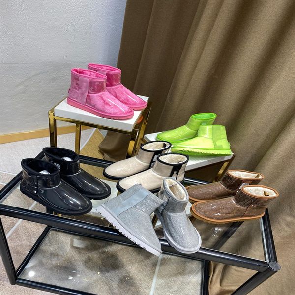 

2020 new boots booties over the knee boots cowboy martin boot doc martens men doc martins fluorescent jelly snow boots, Black