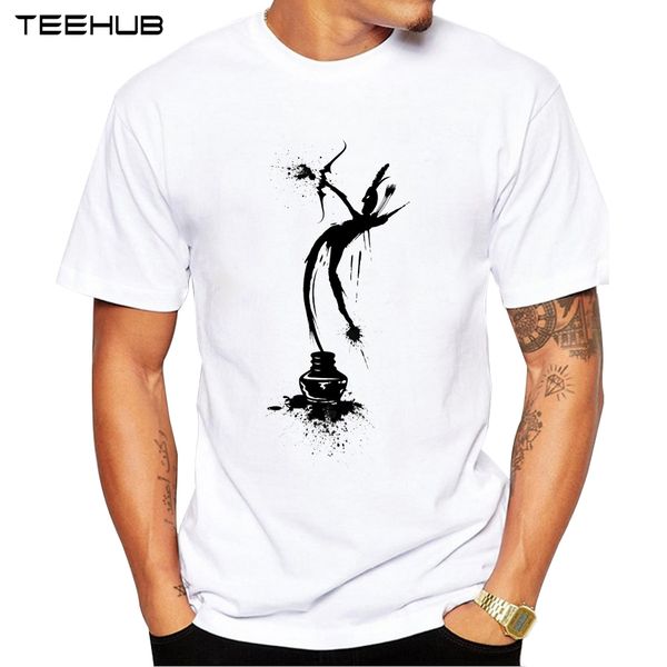 

2019 ink warrior men t-shirt short sleeve casual t shirt hipster printed tee o-neck summer sport hooded sweatshirt hoodie