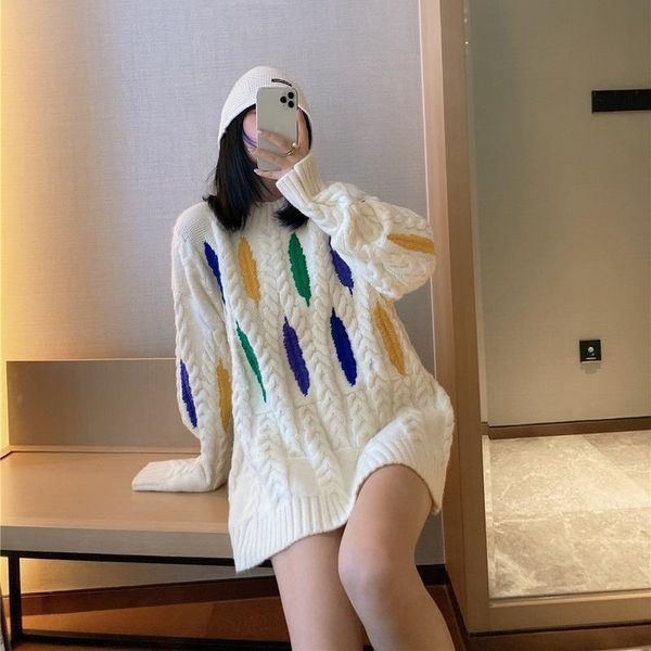 

women's sweaters pullover women 2021 autumn winter thick slim knitted sweater sliod jumper soft warm pull femme, White;black