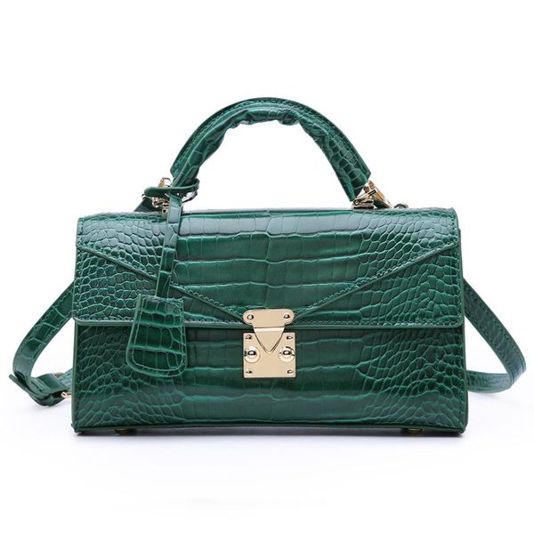 

alligator pattern solid color bag for women 2020 new fashion handle handbags ladies single shoulder messenger bag sac luxe