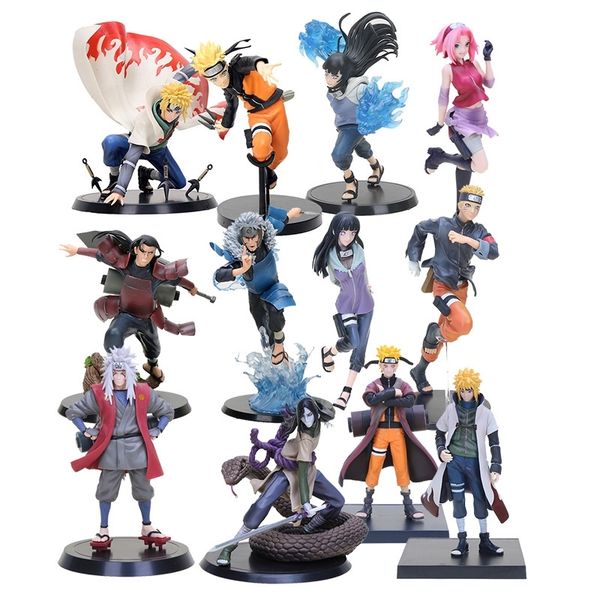 

anime naruto shippuden jiraiya hyuuga hinata kurama jiraiya senju hashirama minato action figure pvc figure toy brinquedos y200421