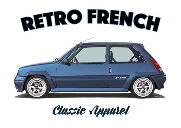 

renault 5 gt turbo t-shirt. retro french. classic car. modified sport hooded sweatshirt hoodie