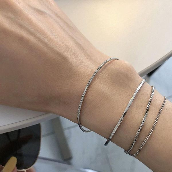 

miuoxion wholesale multilayer bracelet simple personality fashion jewelry for women feature namour charm gift all seasons, Golden;silver