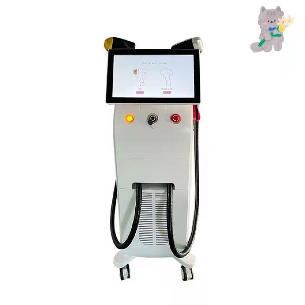 

triple wavelengths 755/8081064nm diode laser types of permanent hair removal machine spa clinic or home use, Black