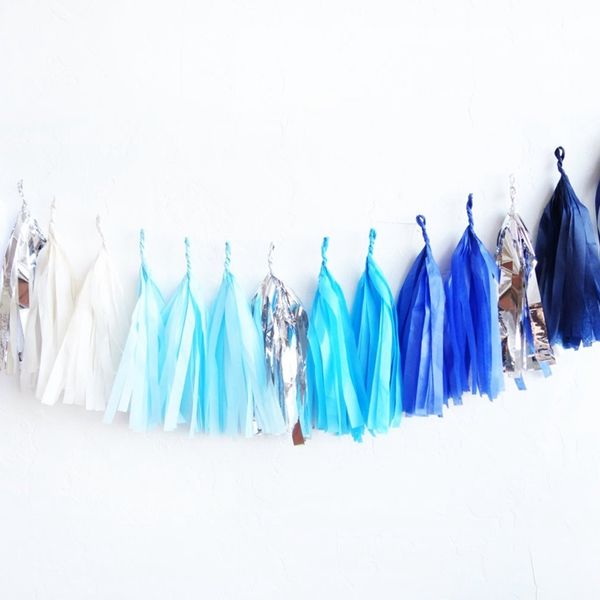 

5pcs 14inch tissue paper tassels garland for wedding decoration diy birthday baby shower event party supplies