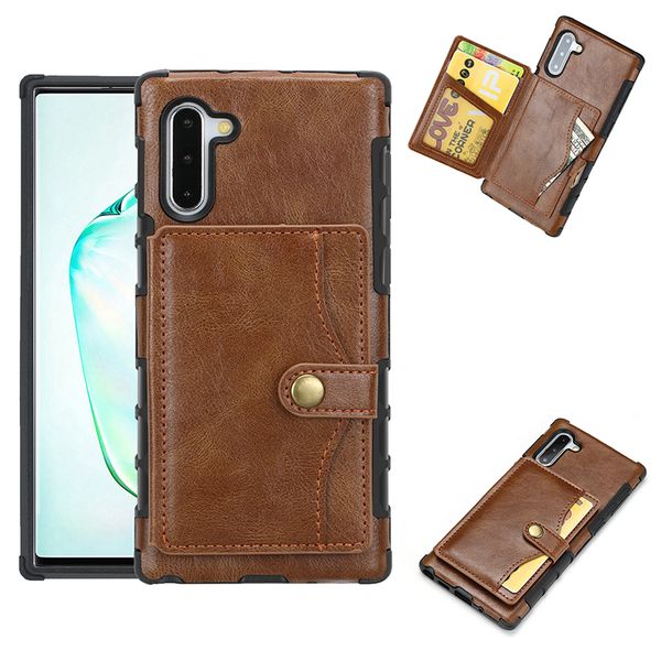 

luxury leather phone case for iphone12 pro xs max 11pro max wallet phone cover for samsung s10plus