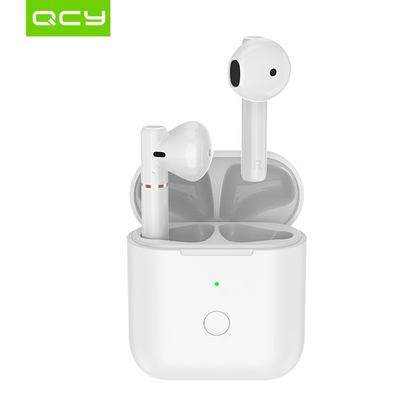 

qcy t8 bluetooth earphone semi-in-ear wireless tws dual connection headphone hall magnetic earbuds with microphone headset