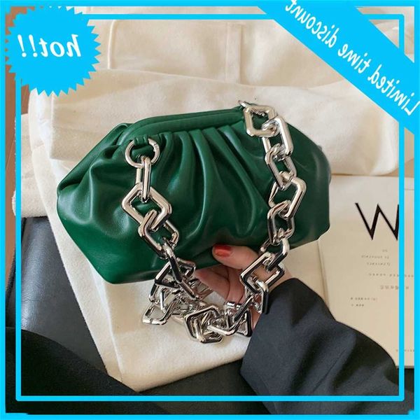 

new luxury design cloud women shoulder bag armpit gold chain handbag 2020 fashion casual totes ladies clutches female purses