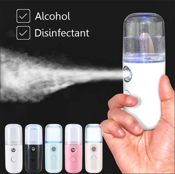 Novità Illuminazione Mini Nano Face Steamer USB Nebulizzatore Spruzzatore facciale Umidificatore Idratante Anti-invecchiamento Rughe Bellezza delle donne Cura della pelle Disinfettare