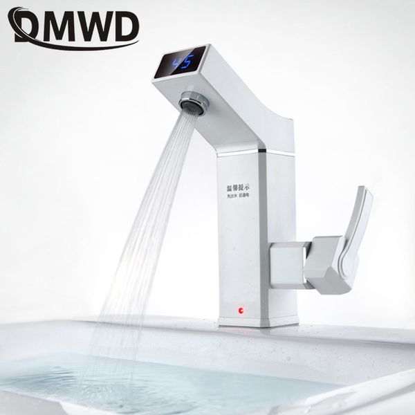 

dmwd 2500w temperature display electric heater kitchen bathroom tap tankless instant water instantaneous cold heating faucet