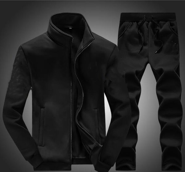 

hooded aismz men tracksuit men sporting quality spring hoodie+pants two piece sweat set jogger track suit for clothes, Gray