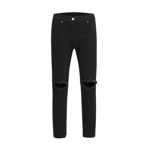 

oem new ripped pent style stock dropshipping men black skinny jeans