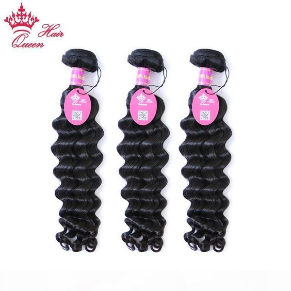 

queen hair products 100% brazilian virgin hair extensions human weft more wave 3pcs lot 12"-28" unprocessed hair dhl free, Black