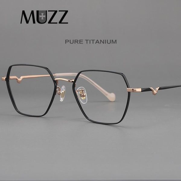 

fashion sunglasses frames pure titanium eyeglasses frame women vintage square myopia optical glasses men v leg design spectacles korean ultr, Black