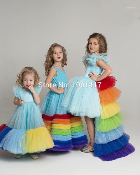 

girl's dresses girl princess dress children;s colourful for wedding hollow kid party communion1, Red;yellow