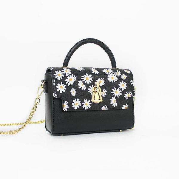 

женские сумочки 2020 новая печатная цепной замок crossbody сумки на ремне, малый daisy портативный площади сумка