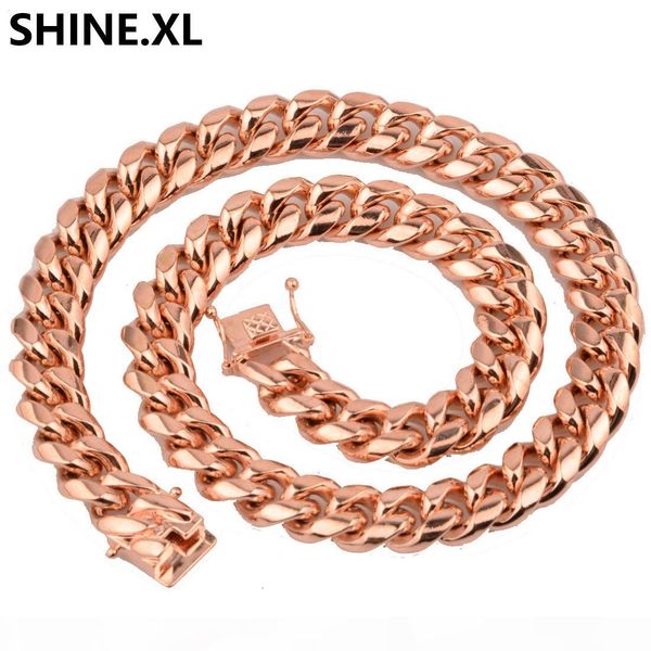 

8mm hip hop men titanium steel stainless steel rose gold encrypt cuban chain faucet necklace wholesale, Silver