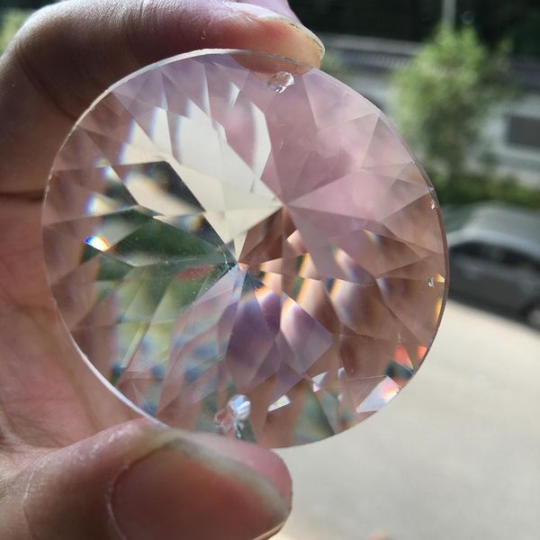 

40mm transparent crystal double hole artificial purple gold crystal cut jewelry crafts home chandelier decorative gifts h bbylsx