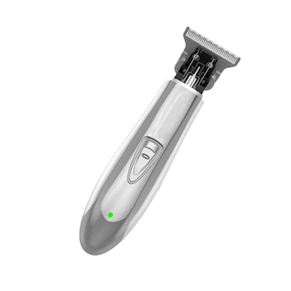

professional rechargeable hair clipper electric hair trimmer beard razor cutting shaving machine(silver