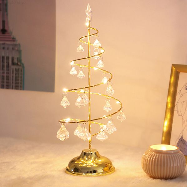 

christmas crystal led night light tree design desk table lights bedside living room decor new year's lamp