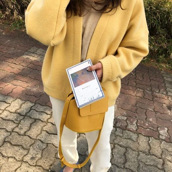 

women sweater coat 2019 yellow knitted cardigans long sleeve oversize knitted jacket coat casual loose outwear1, White