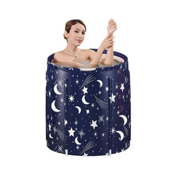 

portable foldable bathtub thickened inflatable bathtub home single spa massage pool plastic bathing bucket