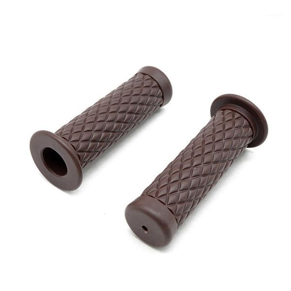 

universal 7/8 22mm soft rubber moto handlebar retro brown black blue motorbike hand grip bar gel for motorcycle grip cafe racer1
