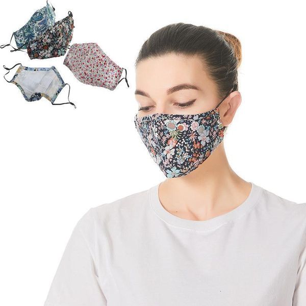 

floral letter mask mouth printed paisley cover protective outdoor washable dustproof masks with filter pocket ffa4238