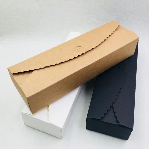 

30pcs/lot 23x7x4cm kraft paper boxes diy white /brown/black paper boxes packing gift box for cookies /candy /chocolates bbyyfx