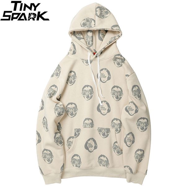 

2019 hip hop hoodie sweatshirt retro full print mens streetwear pullover hoodie harajuku autumn vintage hooded sweatshirt cotton, Black