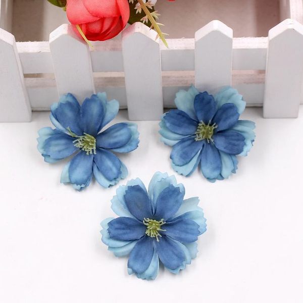 

10pcs/lot silk artificial flower plum blossom for wedding home decoration handmade fake flower craft wreath gift scrapbo jlllup