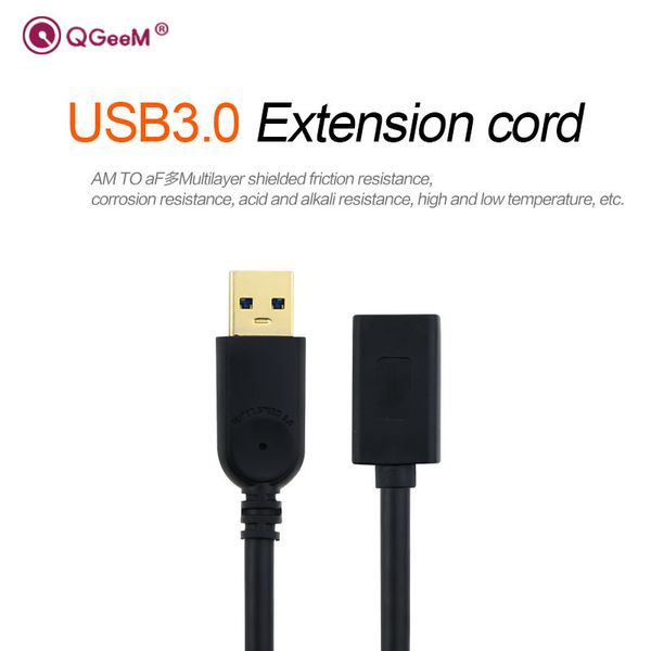 

43fgspeed ​​шнура 3,0 супер мужской женский синхронизации данных usb extender удлинитель 1м 2м 3м кабель компьютера