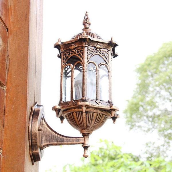 

retro outdoor wall light favorable europe villa sconce lamp waterproof exterior garden doorway lighting