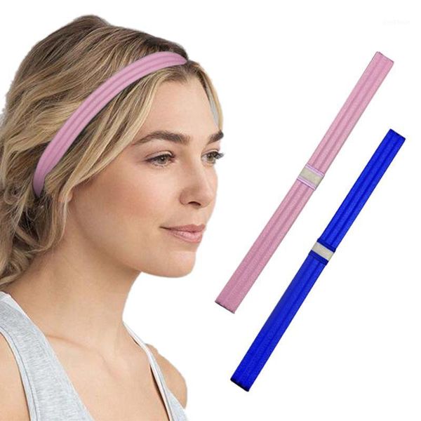 

yoga hair bands 2pcs headband sweatband sport band anti-slip silicone strip fitness headwear elastic reflective strips1