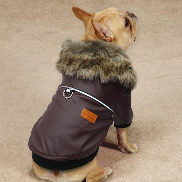 

winter dog coat jacket waterproof leather pet dog clothing for small medium large dogs french bulldog chihuahua yorkies bbycpp