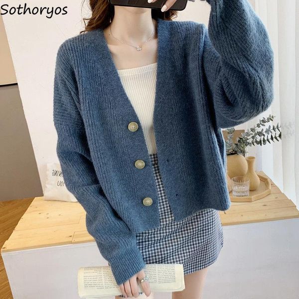 

women short cardigan knitted sweater oversize 3xl solid single breasted new fashion v-neck long sleeve jumpers elegant all-match, White