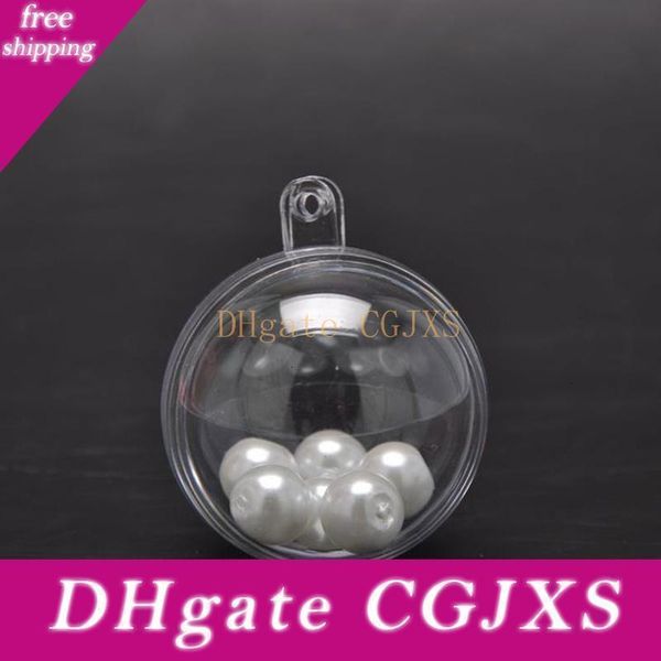 

factoryjvixplastic factory49v7gift clear transparent 80mm opening box candy fillable ball baubles decor wedding christmas tree deco