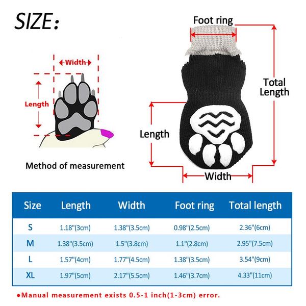 

anti-slip knit socks for pets with traction soles pet shoes boots for indoor wear slip on paw protectors for small med sqcpmt
