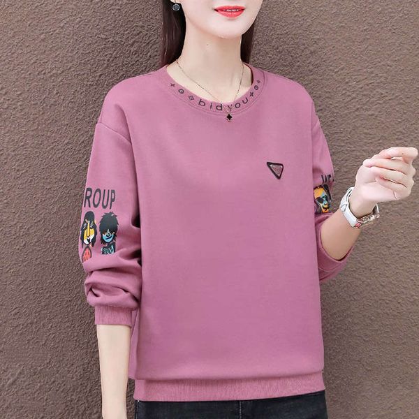 

women's round neck sweater spring and autumn thin 2020 new loose korean style coat, Black