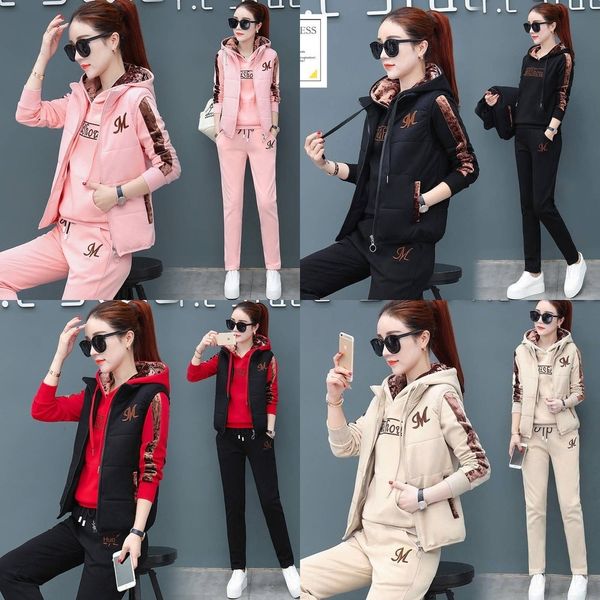 

n06kb 2020 size autumn and winter new embroidery korean style fashion thickened casual sports women's large loose embroidered sweatersw, Gray