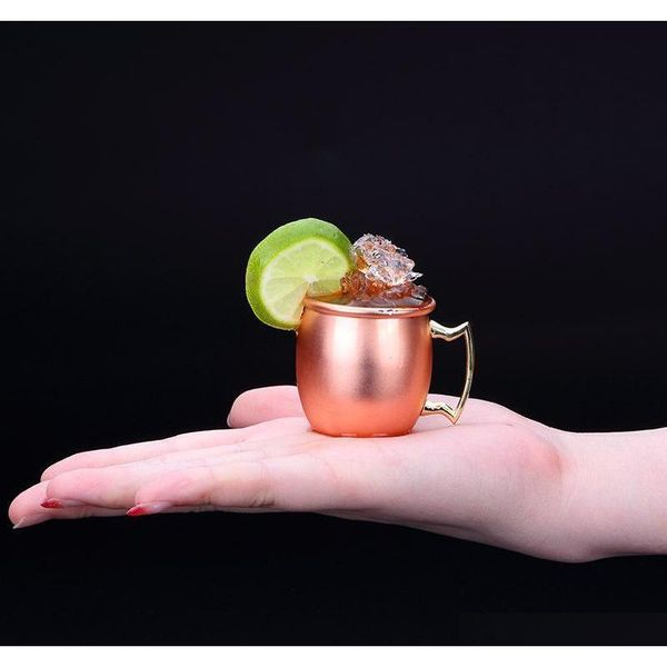 

2oz copper mug stainless steel wine beer cup moscow mule mug rose gold cocktail wine glasses hammered copper plated drinkware vt1256 kxkoe