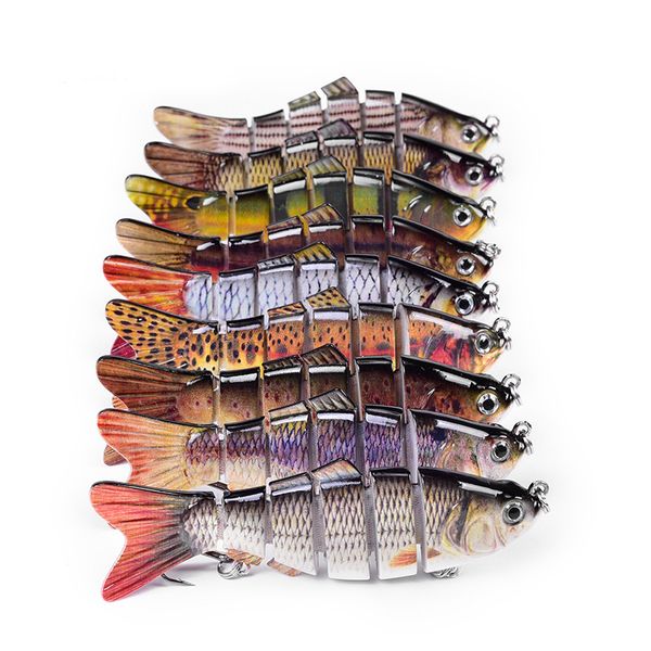 

100mm 19.5g fishing lures multi jointed swimbait artificial crankbait swimbait trolling pike carp fishing tools