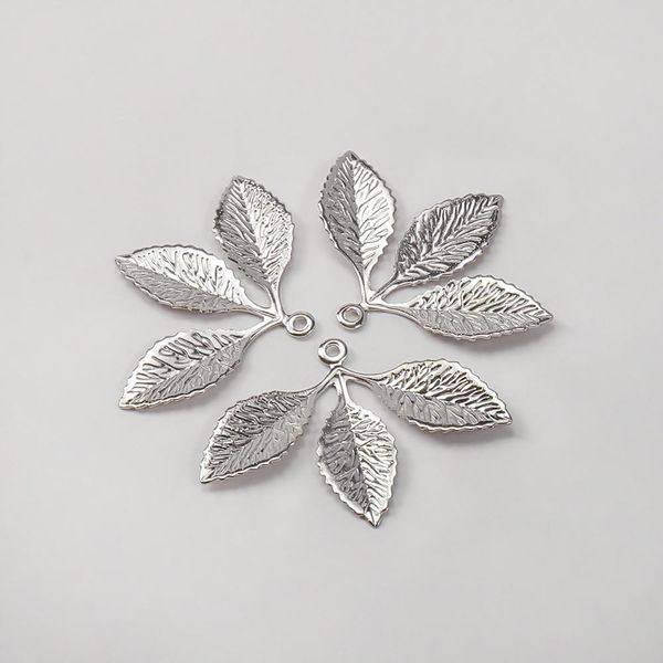 

20pcs 31x2m metal filigree leaf pendants gold silver color floating charms accessoies for diy jewelry making lead nickel h sqccut