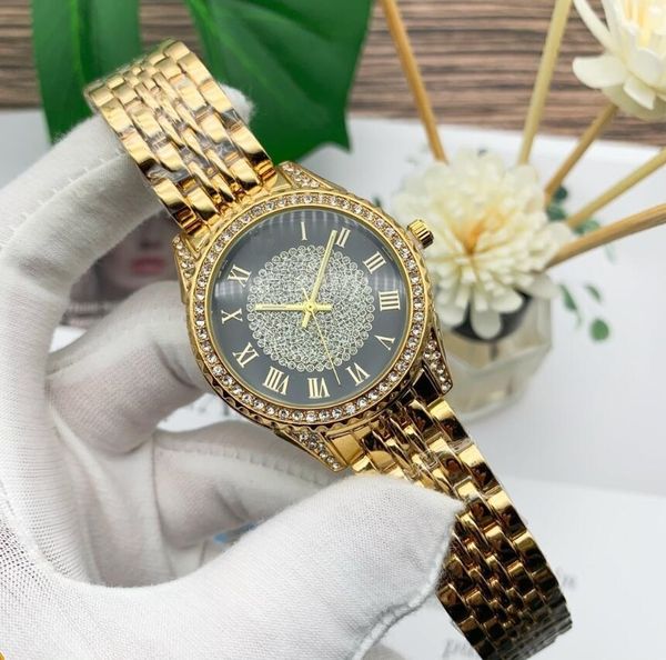 

sky starry shinning woman watch 37mm diamonds casual designer gold wristwatch fashion luxury lady clock quartz watch relojes de marca mujer, Silver
