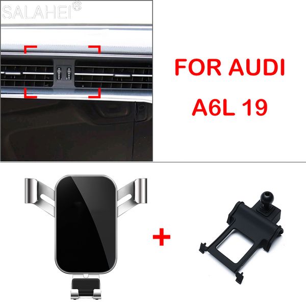 

43fgphone gps mobile holder gravity navigation stand bracket for audi a6/a7 2019-2020 year car styling accessories