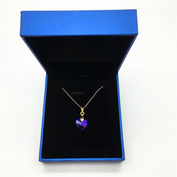 

xmas new year christmas gift ms betti heart-shape pendant necklace with crystal from swarovski jewelry for girls and women